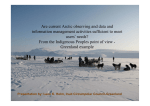 Are current Arctic observing and data and information management
