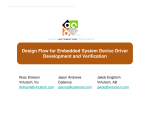 Design Flow for Embedded System Device Driver Development and