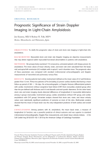 Prognostic Significance of Strain Doppler Imaging in Light