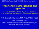Hypertensive emergencies and urgencies.