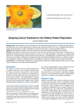 Studying Cancer Treatment in the Elderly Patient Population