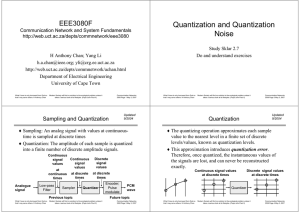 Quantization and Quantization Noise