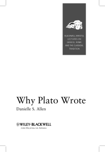 Why Plato Wrote - Thedivineconspiracy.org
