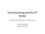 Commissioning and the 3rd Sector