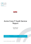 Acme Corp IT Audit Service Report