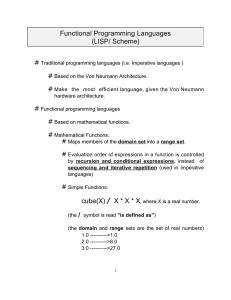 Functional Programming Languages (LISP/ Scheme)