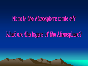 Layers of the Atmosphere - ms. Clayton`s 7th grade Science