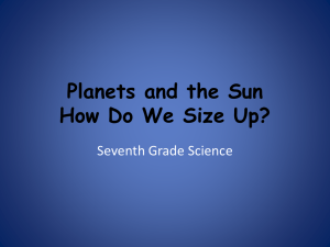 Planets and the Sun How Do We Size Up?