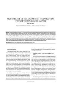 occurrence of the ocean and its evolution toward an