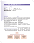 Inborn Errors of Metabolism: Disorder of Adults?