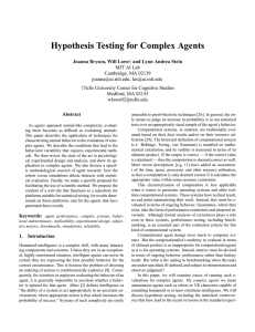Hypothesis Testing for Complex Agents
