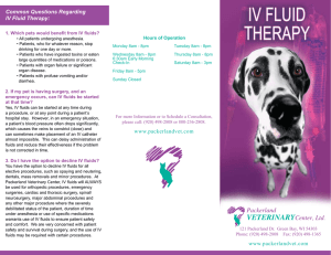 IV Fluid Therapy - Packerland Veterinary Center