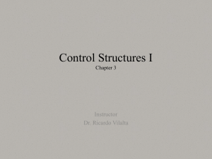 What is a Control Structure? - Department of Computer Science