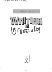 Junior Skill Builders: Writing in 15 Minutes a Day