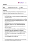 Marketing and Administration Officer Job Grade: 4 Responsi