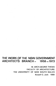 the work of the nsw government architect`s branch