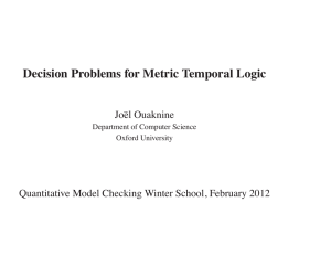 Decision Problems for Metric Temporal Logic
