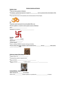 Hinduism Symbols and Festivals fill in the blank sheet