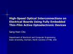 High-Speed Optical interconnections on Electrical Boards Using