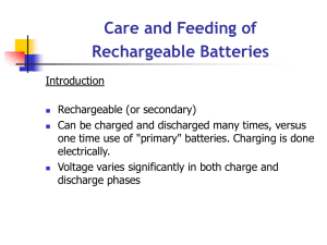 "Care and Feeding of Rechargeable Batteries"