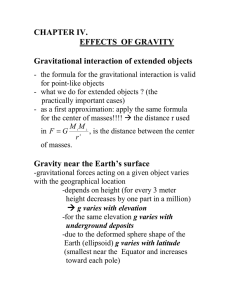 Gravitational interaction of extended objects