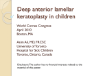 957: Deep Anterior Lamellar Keratoplasty in Children