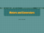 Foundations of Motors and Generators