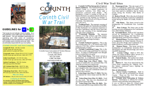 Corinth Civil War Trail - Corinth Civil War Sesquicentennial