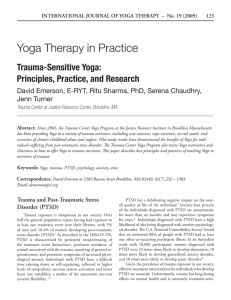 Yoga Therapy in Practice: Trauma-Sensitive Yoga