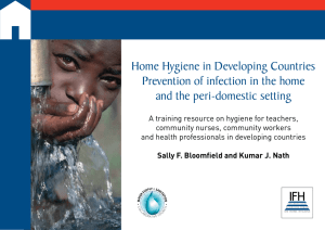 Home Hygiene in Developing Countries Prevention of infection in