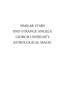 similar stars and strange angels: giorgio anselmi`s astrological magic