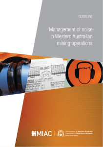 Management of noise in Western Australian mining operations