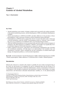 Genetics of Alcohol Metabolism