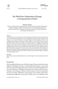 The Third Wave: Islamization of Europe, or Europanization of Islam?