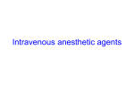 Intravenous anesthetic agents