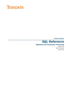 SQL Reference: Statement and Transaction Processing