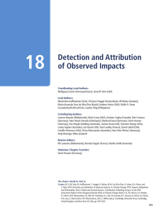 Detection and Attribution of Observed Impacts