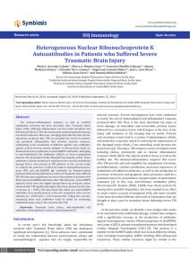 Heterogeneous Nuclear Ribonucleoprotein K Autoantibodies in