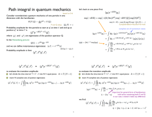 Path integral in quantum mechanics