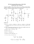EE 321 Analog Electronics, Fall 2013 Homework #9 solution