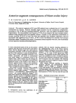 Anterior segment consequences of blunt ocular injury