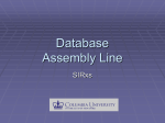 Database Assembly Line - SIR Database Software