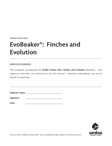 SimBio Virtual Labs® EvoBeaker®: Finches and Evolution