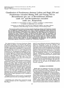 Pseudomonas diminuta - International Journal of Systematic and
