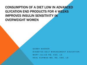 Consumption of a Diet Low in Advanced Glycation End Products for