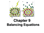 Chapter 9 Balancing Equations