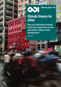 Climate finance for cities: how can climate funds best support low