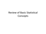 Review of Core Statistical Concepts