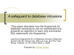 Learning Fingerprints for a Database Intrusion Detection System