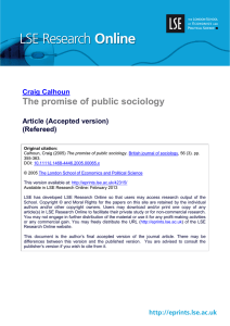The promise of public sociology